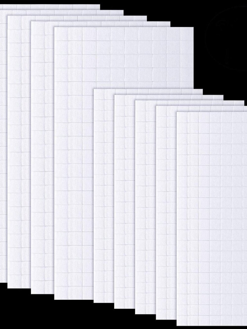 500 Pcs Foam Strips with Adhesive, Dual Sided Foam Tapes, 2 Size